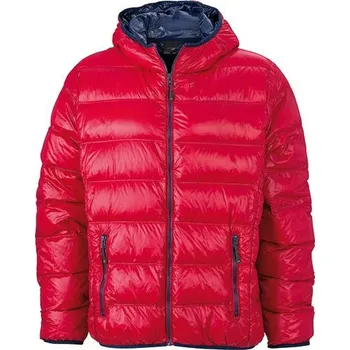Daiber Pánská péřová bunda Down Jacket JN1060 Barva: Červená - Modrá námořní, Velikost: XXL