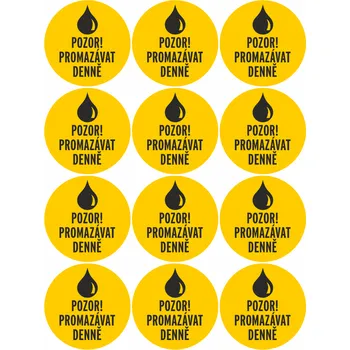 Pozor! Promazávejte denně samolepící vinylová fólie arch 30mm 12ks