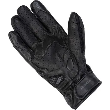 Moto kalhoty Rebelhorn FLUX II černé kožené rukavice na motorku 3XL