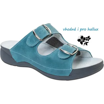 Dámská zdravotní obuv MEDISTYLE SASKIE OS-H17/9 pantofel tyrkys vel.37-42, --- - 37