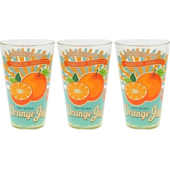 Sklenice CERVE SKLENICE NADIA LONGDRINK 3 KS 310ML, POMERANČ