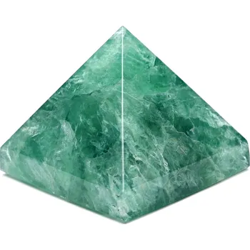 Drahý kámen Magieprirody.cz Fluorit pyramida 75 x 75 mm 535g + LED světlo - TOP kvalita #C566