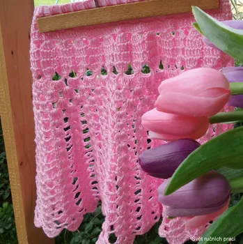 Dívčí sukně Háčkovaná sukýnka pro slečnu 4-6 let - růžová - vel. 104-110