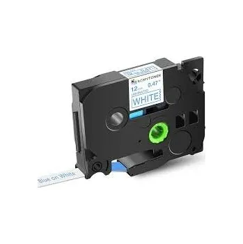 Pásek do tiskárny Kompatibilní páska Brother TZ-233 / TZe-233, 12mm x 8m, modrý tisk / bílý podklad