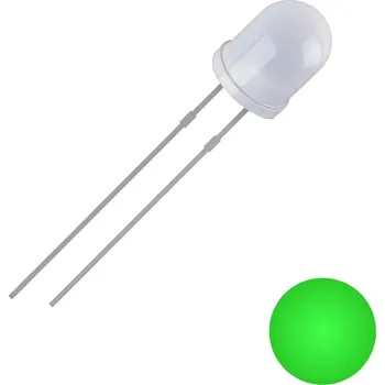 Polovodič Quadrios 2111O163 LED s vývody zelená kulatý 3 mm 2500 mcd 30 ° 20 mA 3 V