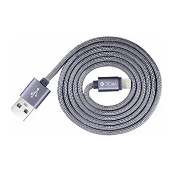 Počítač Kabel Devia Fashion Series pro Lightning (MFi, 2.4A 1.2M) šedý