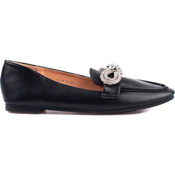 Dámské mokasíny Elegantní dámské mokasíny Shelovet zdobené - Černá LCL-6B Velikost: 37