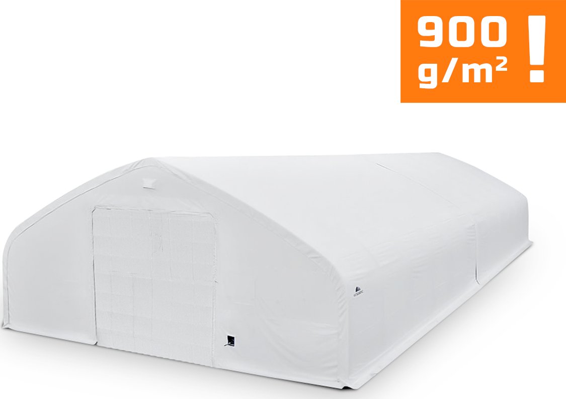 Plachtová hala šířka: 15,25 m, délka: 36,6 m, výška: 7,01 m, PVC 900 g/m2 BÍLÁ Expedice do 24 hodin