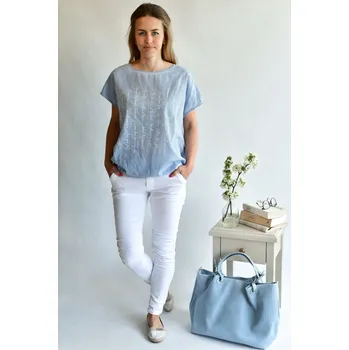 Dámské džíny 3d-6568 jeans kalhoty color barva: bílá, velikost: L