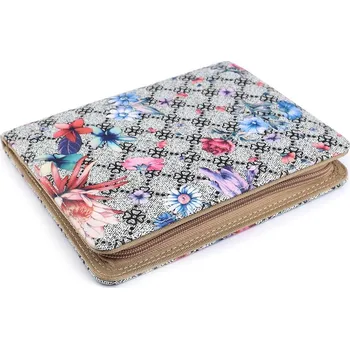 Jehlice Stoklasa 040281 sada šroubovacích kruhových jehlic v pouzdře šedá/krémová s květinami