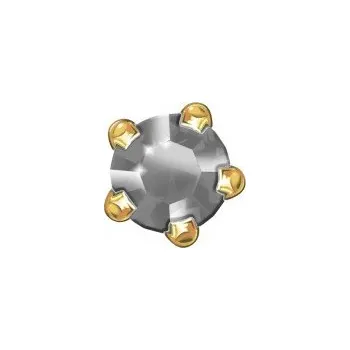 Náušnice Náušnice Claw Set Diamond Black Gold Estelle