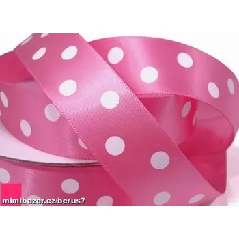 Stuha Stuha * Mašle š. 2,2cm růžová puntík