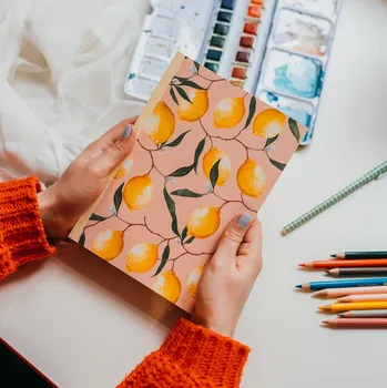 Zápisník ePipí Zápisník S citrónky A5 Listy sešitu: Tečky