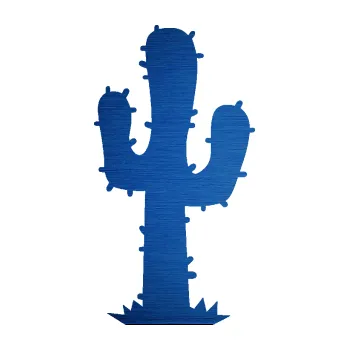 Samolepící dekorace SAMOLEPKA Kaktus 001 pravá (65 - škrábaný kov modrý) NA AUTO, NÁLEPKA, FÓLIE, POLEP, TUNING, VLASTNÍ TEXT, TISK, AUTOSAMOLEPKY.cz, POLEPY, OBRÁZEK, LOGO, SAMOLEPKY