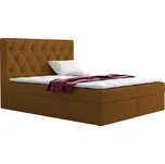 Eka Kontinentální čalouněná postel Elegant - Fresh (160x200 cm) Barva látky - Fresh: Hořčicová (37)