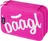 BAAGL Školní penál dvoupatrový prázdný, Logo růžový