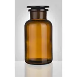 Dóza-prachovnice 500ml kulatá hnědá, zabr.víko, sklo 10/20