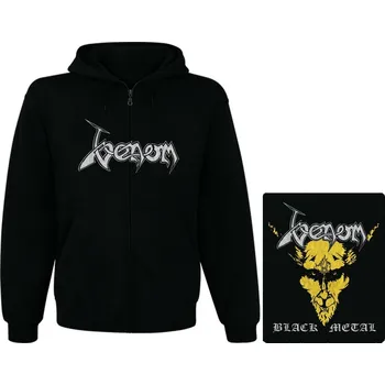 Pánská mikina mikina s kapucí a zipem Venom - Black Metal