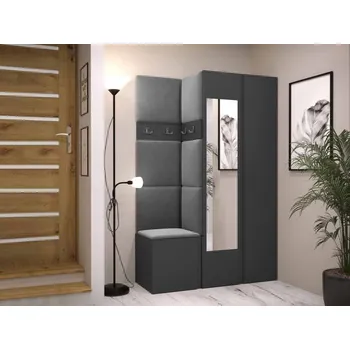 Předsíňová stěna Předsíň Tavasz XXVI, Barva: grafit, Barva látek:: Manila 16 MIRJAN 5903211169786