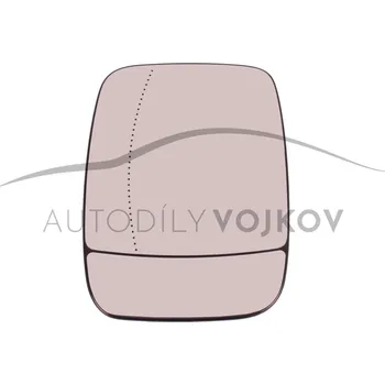 Auto zrcátko Levé sklo zpětného zrcátka s plastovým držákem ORIGINAL Opel Vivaro (B) 2014 - 2019