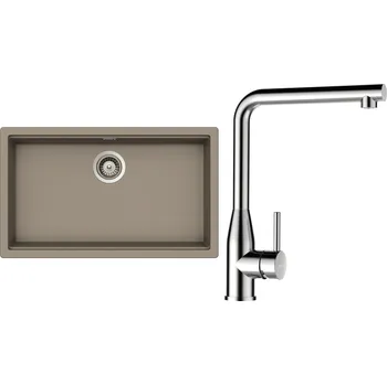 Granitový dřez Set Schock S29-12 (dřez Kiruna N-100XL Twilight + baterie Keto Masivní nerezová ocel + komponenty Nerez)
