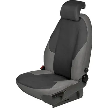 Potah sedadla Autopotahy na míru, model UNIQUE, barva šedá/černá na Škoda Octavia IV., od roku 2020, se zadní loketní opěrkou