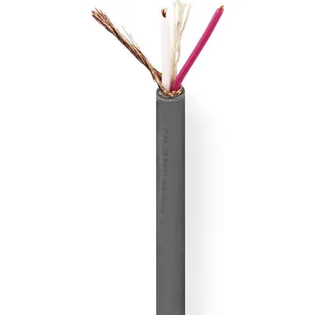 Audio kabel Nedis mikrofonní kabel 2x 0.23 mm cívka 100 m (COTR15010GY100)
