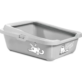Toaleta pro kočku Karlie Simon's Cat s okrajem 16 x 32 x 43 cm světle šedá