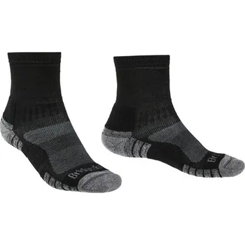 Pánské termo ponožky Pánské ponožky Bridgedale Hike Lightweight Merino Performance 3/4 Crew black/silver - S (3-5,5) EU 36-39 / 22-24,5 cm
