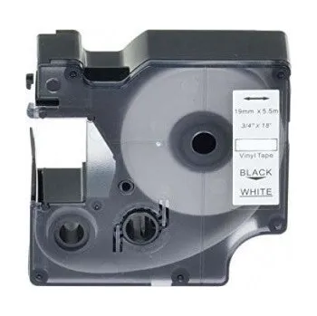 Pásek do tiskárny Páska Dymo 18445, 19 mm x 5,5 m černý tisk, bílý podklad vinyl - kompatibilní