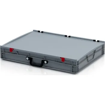 Přepravka na jídlo Přepravka EURO s víkem 80x60x13,5 - 1 madlo na dlouhé straně