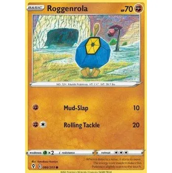 Karetní hra Pokémon EVS 086/203 Roggenrola - Evolving Skies Stav: Near Mint, Verze: REVERSE HOLO