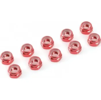 Matice Matice samojistná M4 hliník červená (10)