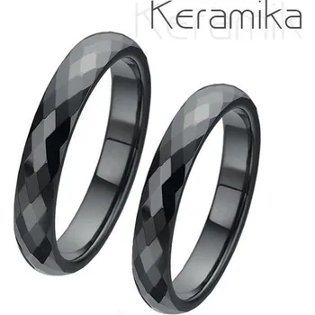 Prsten KM1002 Keramické snubní prsteny šíře 4mm - pár