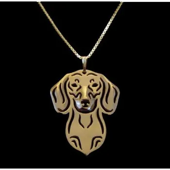 Náhrdelník JEZEVČÍK HLAVA - náhrdelník s přívěskem - zlatý 1ks ŠP/JS