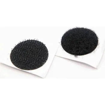 Zip Nalepovací suchý zip - kolečko - černá - průměr 2,5 cm