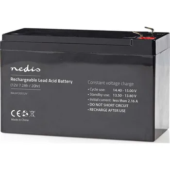 Záložní baterie Nedis olověná baterie 12V, 7.2Ah, 151 x 65 x 95 mm (BALA720012V)
