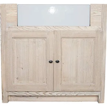 Nerezový dřez Georgia - dvojdvířka s dřezem C07 Patina povrchu: Bez patiny, Barva povrchu nábytku: Brossé Nature