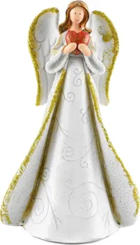 Keramický anděl se srdíčkem 1537SR 19,5 cm