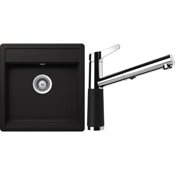 Kuchyňský dřez Set Schock S20-7 (dřez Nemo N-100S Nero + baterie SC-510.120 Nero)