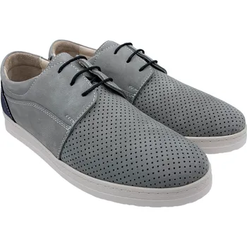 Pánské polobotky Pánské kožené polobotky Looke L0873 šedé Velikost: 41 (EU)