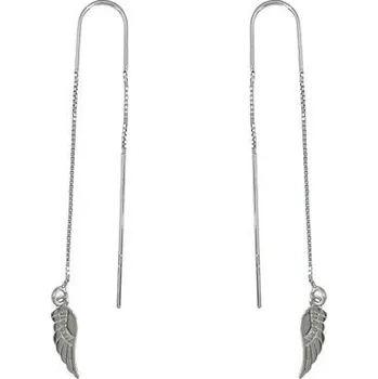 Náušnice Stříbrné protahovací náušnice s křídly