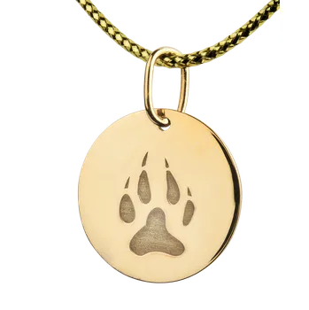 Přívěsek Zlatý medailon TETRAO vlk