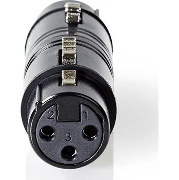 Audio kabel Nedis spojka XLR 3pin zásuvka - XLR 3pin zásuvka (COTP15920BK)