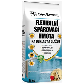 Stavební chemie Den Braven Flexibilní spárovací hmota na obklady a dlažbu Varianta: Flexibilní spárovací hmota na obklady a dlažbu , pytel 5 kg, šedá světlá - manhattan, obal: pytel, hmotnost: 5 kg