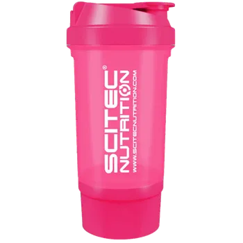 Shaker Scitec Traveler shaker 500ml + zásobník - růžový