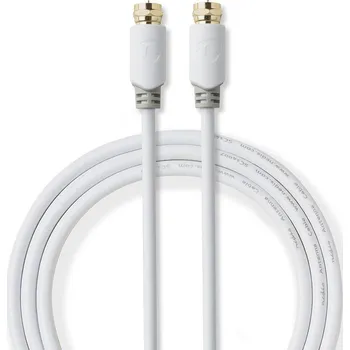 Anténní kabel Nedis CSBW41000WT30 anténní kabel zástrčka F - zástrčka F, 3 m, bílá