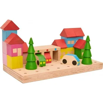 ostatní stavebnice Stavebnice MĚSTEČKO - sada 23 dílů