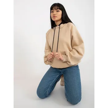 Dámská mikina Mikina s kontrastní kapucou Ex Moda béžová EU velikost: Univerzální