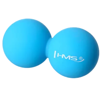 Masáž HMS Dvojitý masážní míč Lacrosse ball BLC02 modrý - 6,5cm